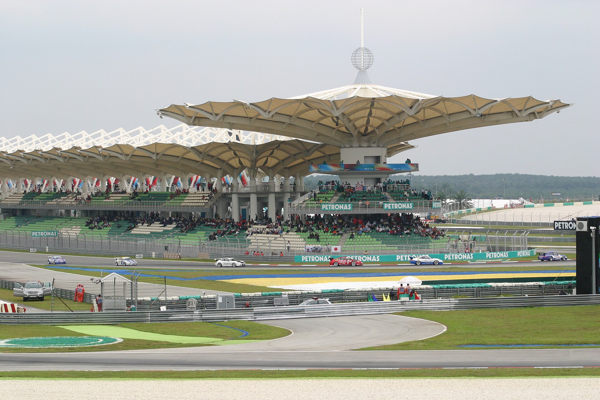 The main grandstand of Sepang International Circuit